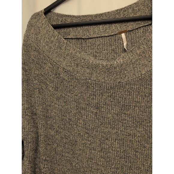 free people Xs Sweater Top Gray Ribbed - Picture 5 of 10